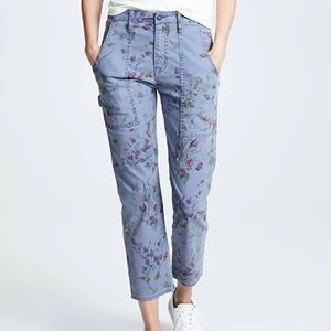 NWT Hudson the Leverage floral high rise cargo jeans